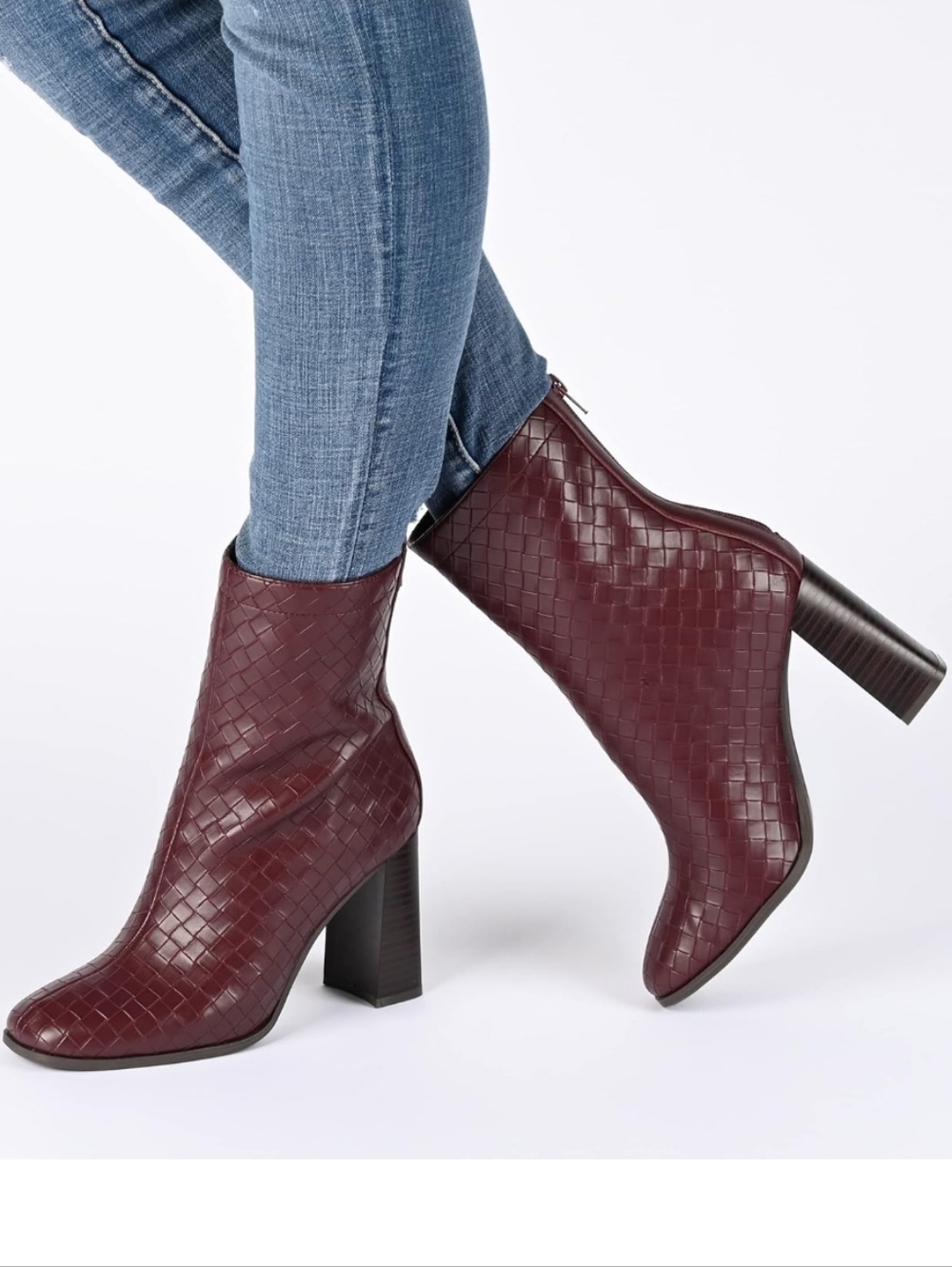 New w/Box Journee Collection Brielle Tru Comfort Block Heel Mid-Calf Zip Booties - Picture 10 of 10